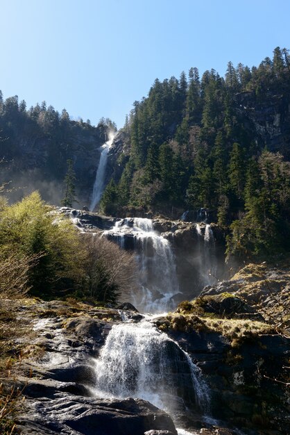  waterfall of Ars in the Pyrenees in France