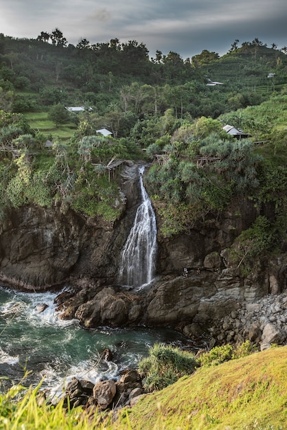 waterfall to the beach