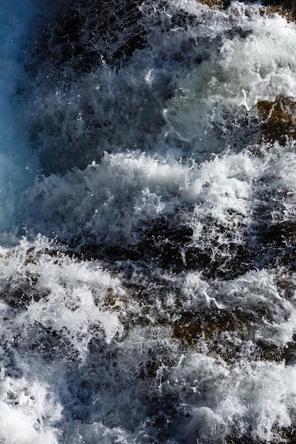 Waterfall closeup nature background