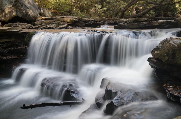 Masontown WV 근처 Deckers Creek의 폭포