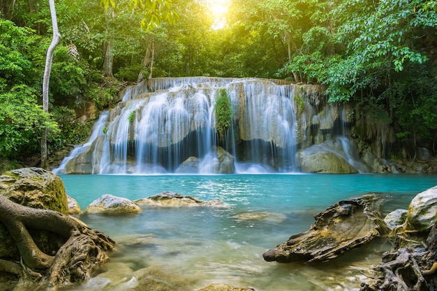 Водопад, Национальный парк Эраван, Канчанабури, Таиланд