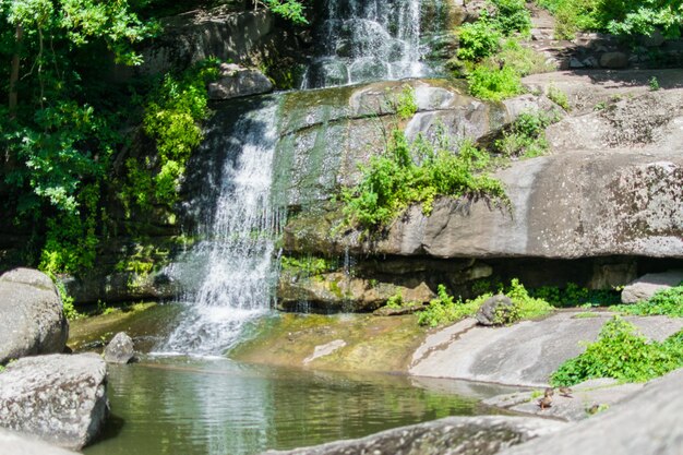 Waterfall Floating water over the rocks