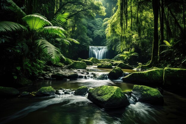 A waterfall in the forest