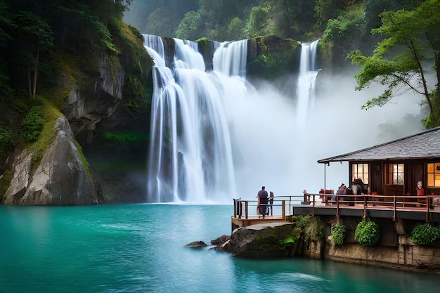 A waterfall in the forest