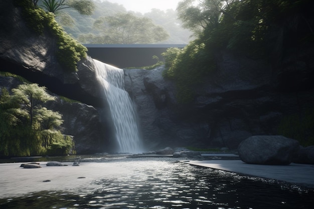 A waterfall in the forest