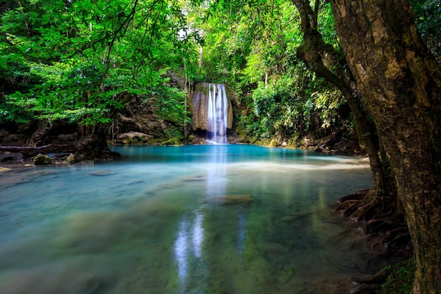 waterfall in the forestErawan waterfall