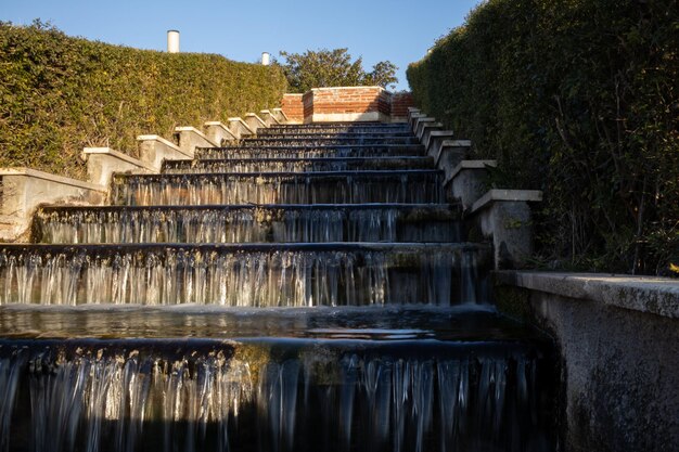 Waterfall in the form of a cascade