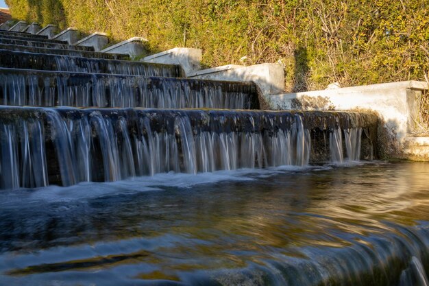 Waterfall in the form of a cascade