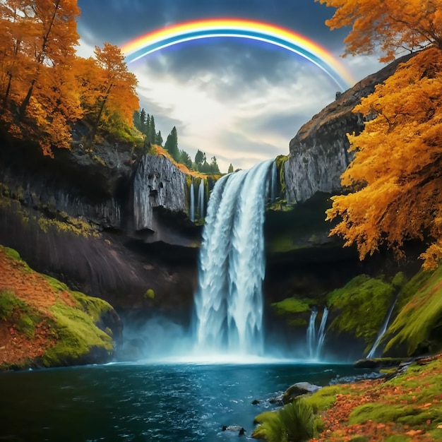 Waterfall image background