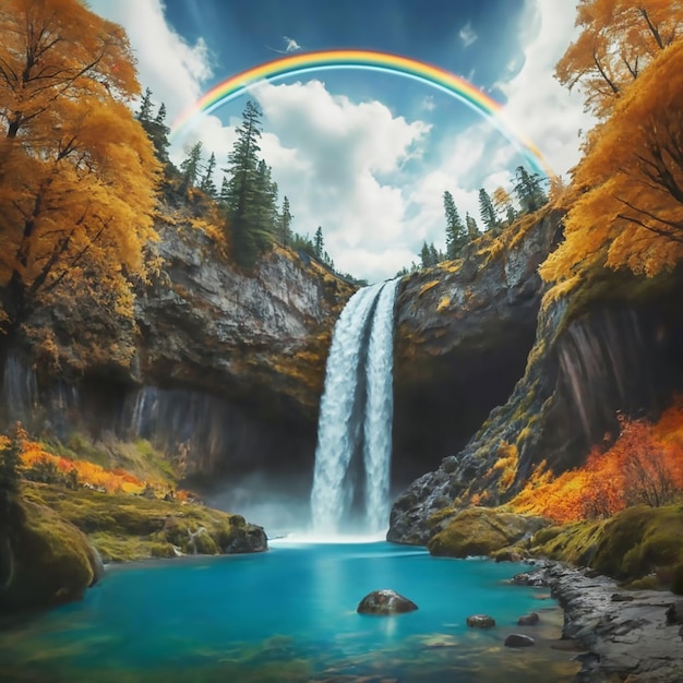 Waterfall image background