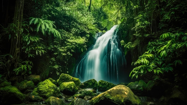 A waterfall in the jungle wallpapers