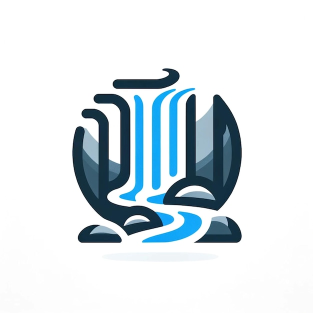 Photo waterfall logo