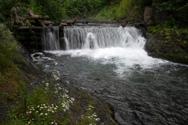 Waterfall on the Molchepa River on the territory of the Caucasian Biosphere Reserve Guzeripl cordon Maikop district Republic of Adygea Russia