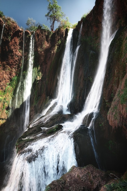 Waterfall ouzoud in morocco