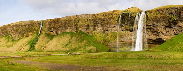Waterfall Panorama Iceland