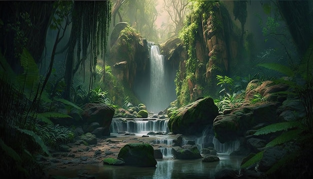 Waterfall Scene