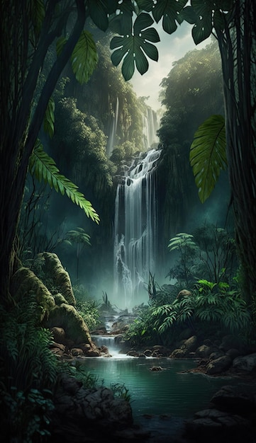 Waterfall Scene