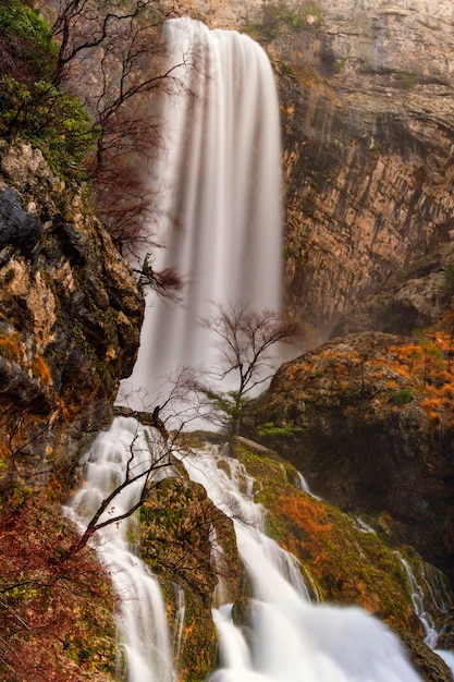 Waterfall at the source of the mundo river