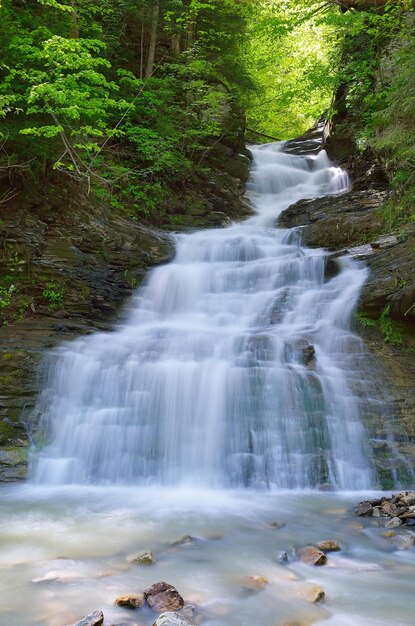 Waterfall in spring