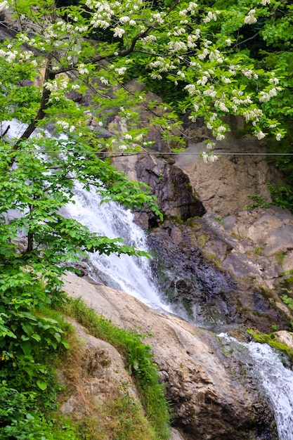 Водопад Святого Андрея недалеко от города Сарпи в Аджарии, Грузия