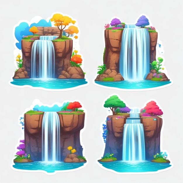 Photo waterfall stickers