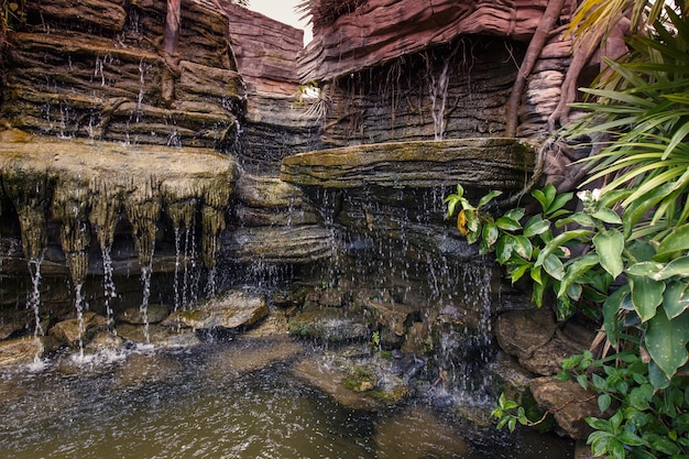 Waterfall stream rocks