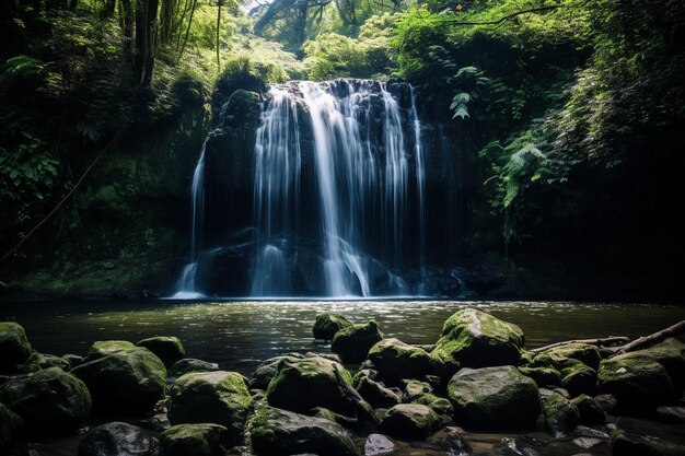 Waterfall at sun link sea in nantou at taiwan