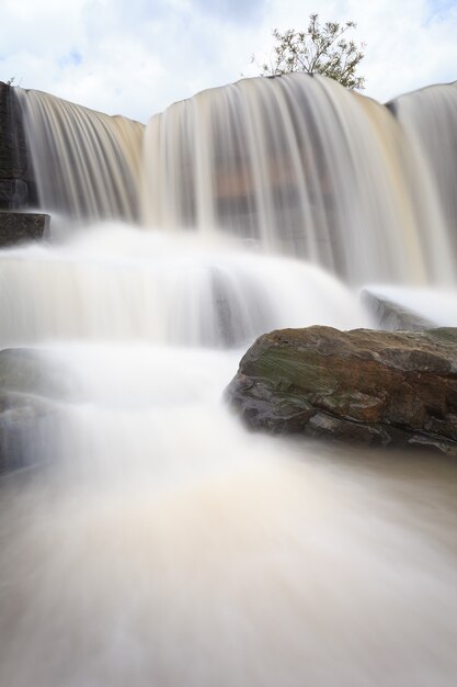 Waterfall in tropical forest, north of Thailand