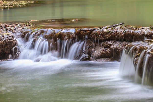 Waterfall in the tropical forest 