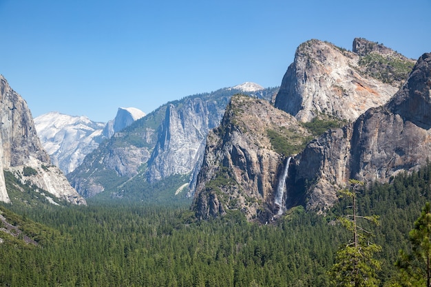 Waterfall in Yosemite on a Summer's Day