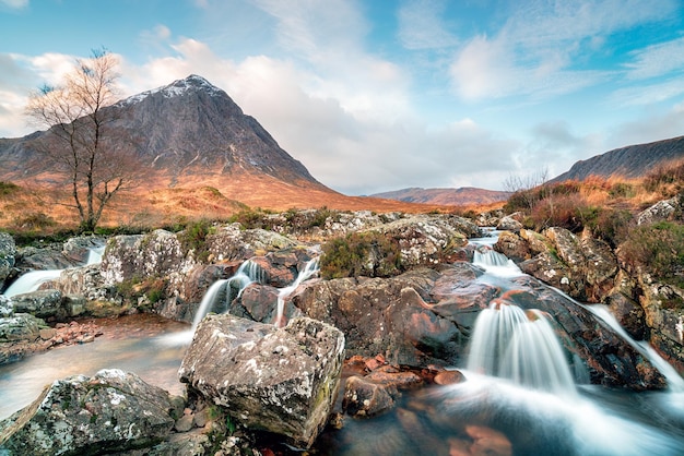 Waterfalls at Buachaille Etive Mor