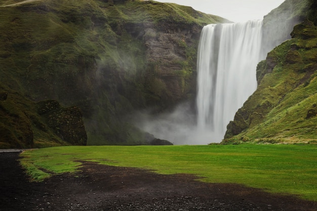 Waterfalls in a mountain