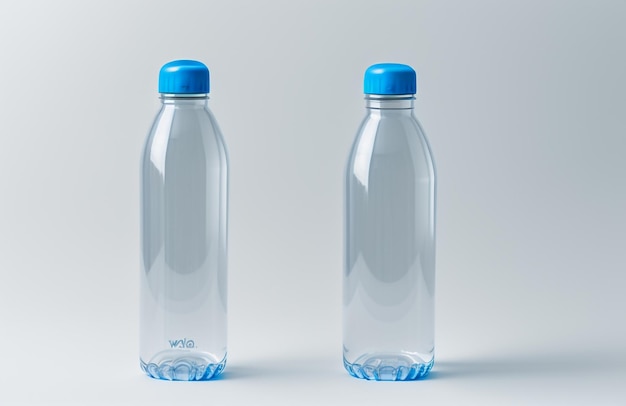 Waterfles op witte achtergrond Hydratatie essentieel voor schone eenvoud