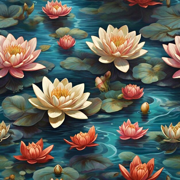 물꽃 패턴