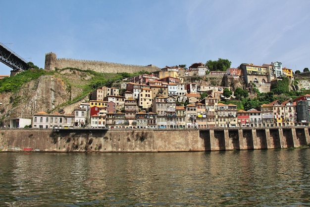 The waterfront of rio douro in porto portugal