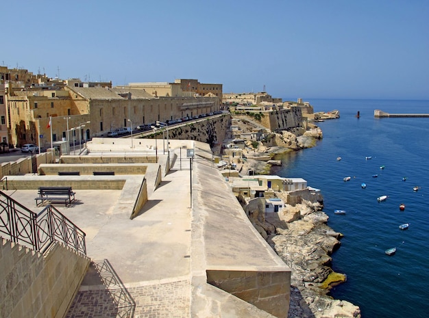 The waterfront in Valletta Malta