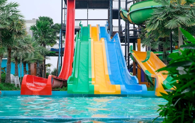 Waterglijbaan in het waterpark