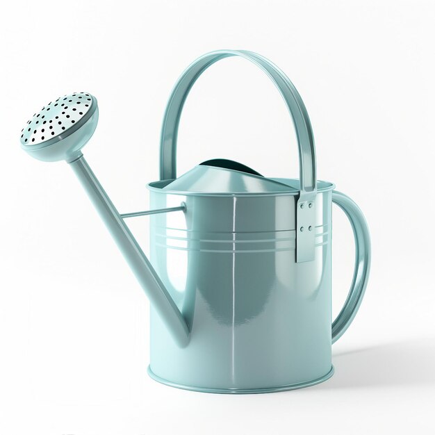 watering can icon 3D render white background generative AI