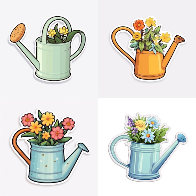 Photo watering can sticker