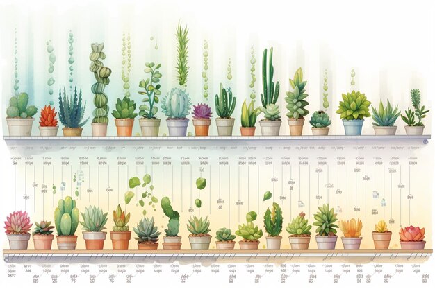 Watering chart for cactus houseplants