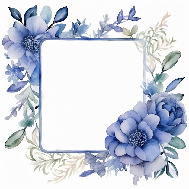 waterkleurige frames bloemen