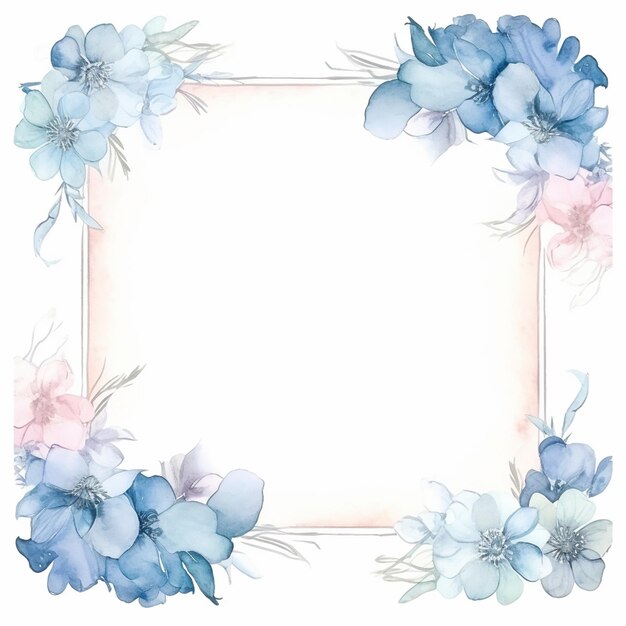 waterkleurige frames bloemen