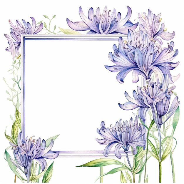 waterkleurige frames bloemen