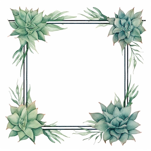 waterkleurige frames bloemen