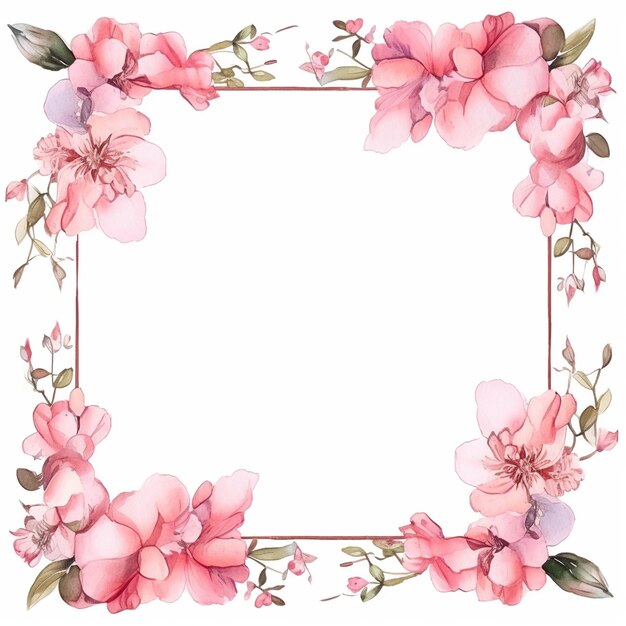 waterkleurige frames bloemen