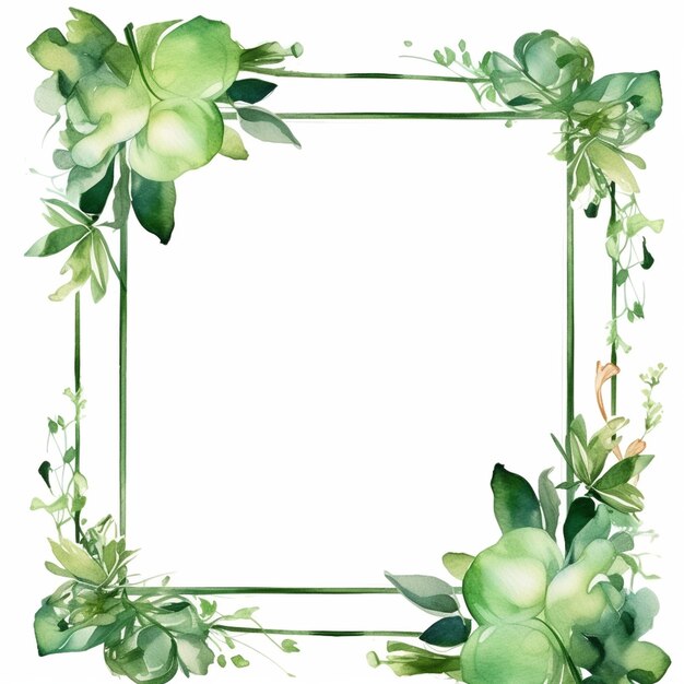 Foto waterkleurige frames bloemen