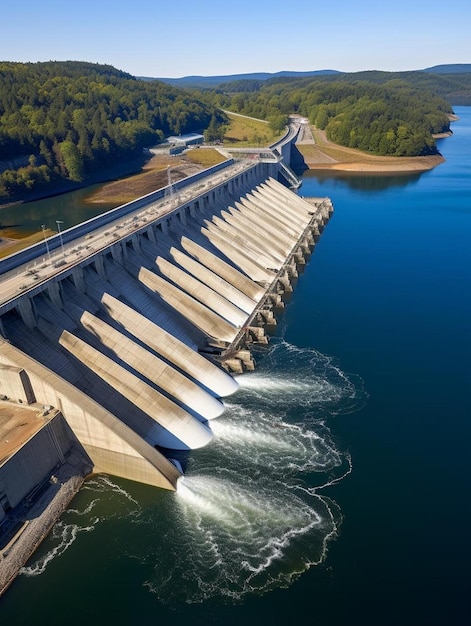 Foto waterkracht als hernieuwbare energie