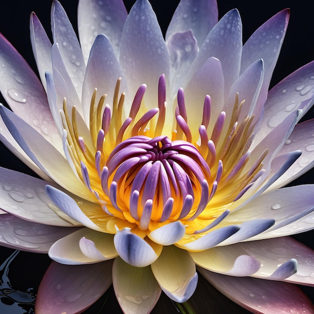 Photo waterlily nymphaea spp hyper detailed close up 3