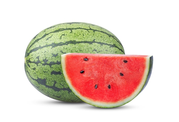 Watermeloen geïsoleerd op een witte achtergrond