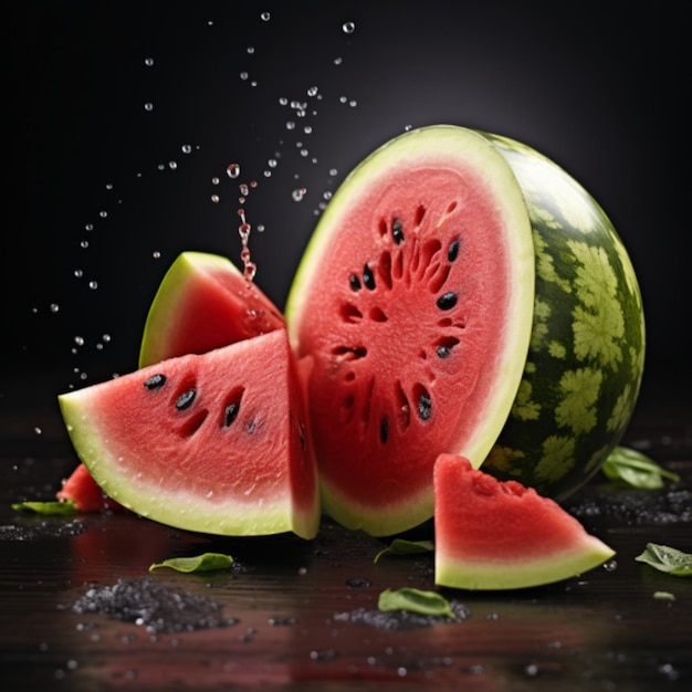 watermeloen met witte achtergrond